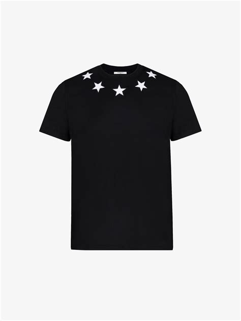 givenchy shirt black stars|givenchy graphic crewneck t shirt.